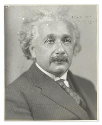 EINSTEIN, ALBERT. Photograph dated and Signed,